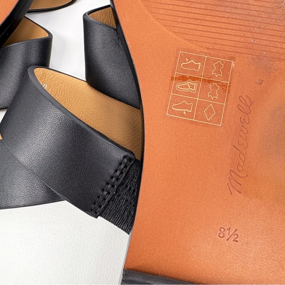 MADEWELL The Mena Black Leather Slide Sandals 8.5 - Picture 5 of 14